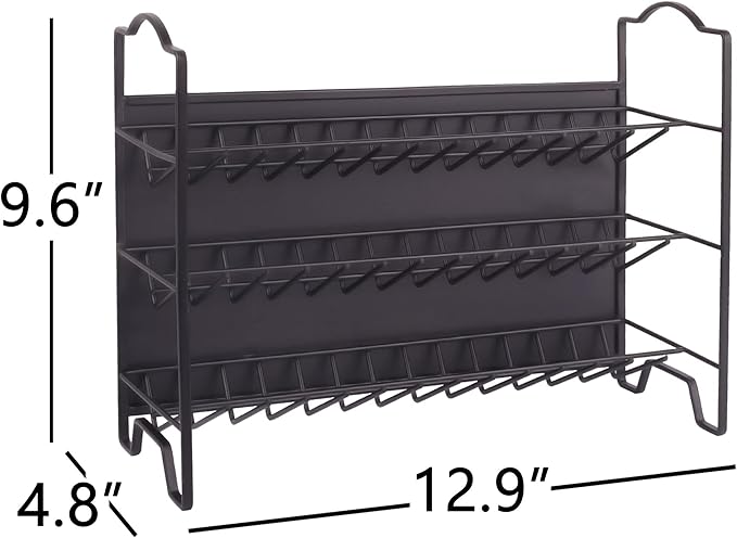 SWOMMOLY Magnetic Spice Rack for Refrigerator with 21 Spice Jars, 396 Spice Labels Set, 3 Tier Spice Rack Organizer for Cabinet, Countertop, Fridge, Pantry, Black