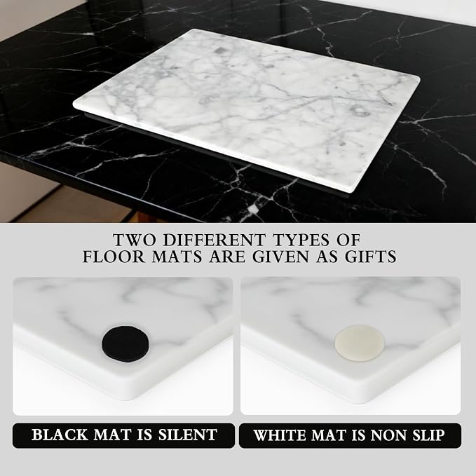 Italian Carrara White Marble Cutting Board for Kitchen 12×16 In – Stone Cutting Board, Pastry Board for Baking, Cheese & Charcuterie, Granite-Like Durable and Elegant Food Preparation