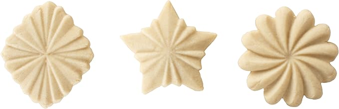 Nordic Ware Pretty Pleated Cookie Stamps Silver Cast Aluminum with Wood Handles, Grey, 3-Piece
