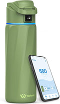BOOST Smart Water Bottle that Reminds You to Drink, 24oz BPA-Free Stainless Steel Vacuum Insulated, Wide Mouth Water Tracker Bottle with APP for School, Gym, Office, Ideal for Father's Day