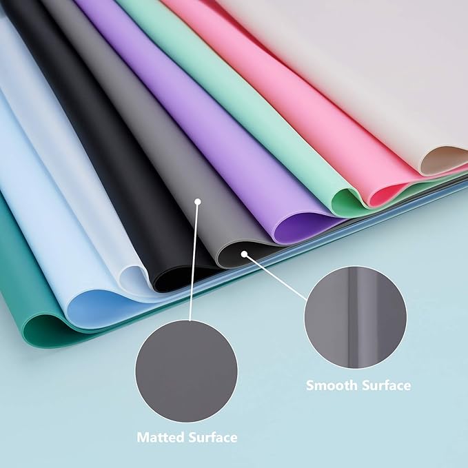 Gartful Extra Large Silicone Mats for Countertop, 28" by 20" Multipurpose Mat, Counter Table Protector, Desk Saver Pad, Placemat Nonstick Nonskid Heat-Resistant Pad, Dark Gray, 2PCS