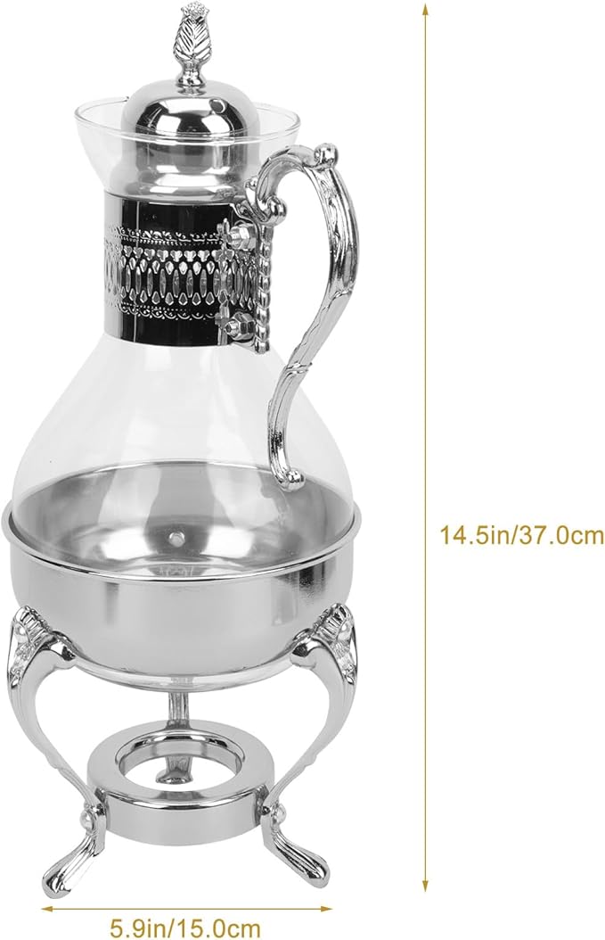 Gadpiparty Heated Coffee Pot Water Pitcher with Lid Turkish Coffee Machine Pottery Teapot Ceramic Turkish Tea Pot Glass Water Kettle Espresso Coffee Heatable Teapot Zinc Alloy Household Stove