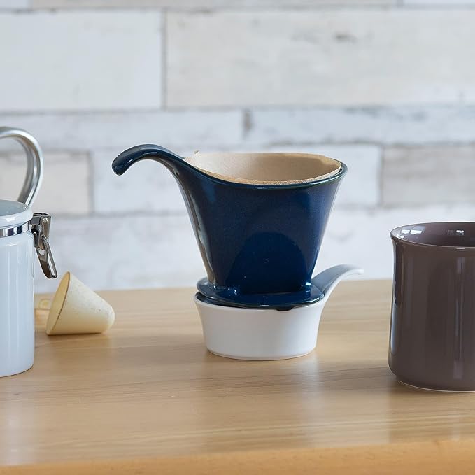 Zero Japan - Bee House Pour Over Coffee Dripper - Lead-Free & Cadmium-Free Ceramic Coffee Maker with Elegant Peek Hole, Drip Cone Brewer Coffee Gift, Brewing Accessories - Yellow Pepper, Standard Size