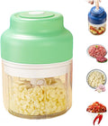 Electric Garlic Chopper, 2026 Upgraded Food Processor, USB Rechargeable Portable Wireless Veggie Chopper with 6 Stainless Steel Blades for Garlic Onion Chili Nuts Meat (green, 320ml)