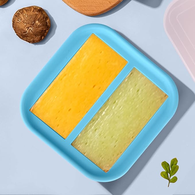 1 Cup Silicone Freezer Molds Silicone Freezer Tray with Lid 4 Pack Soup Freezer Containers Make 8 Soups, Broths, Stews, Sauces, Curries
