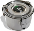 CVAULT Large 2 oz Storage Container | Air Tight & Light Resistant | Food Grade Stainless Steel | Includes 62% RH 8-gram Pack