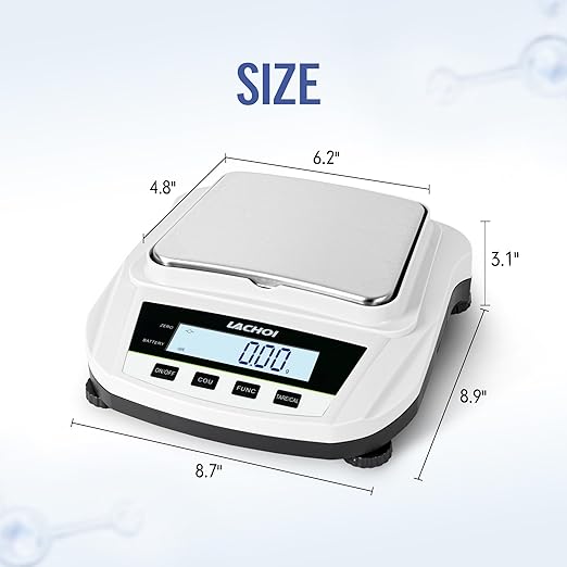 Lab Scale 0.01gx2000g Precision Scale Analytical Balance 0.01g Accuracy Jewelry Scientific Digital Scale (No Test Weight)