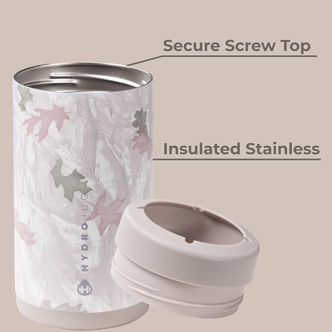 HydroJug Tall Can Cooler 16 oz, Stainless Steel Can Holder, Camo