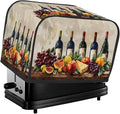 Fruit Grape Wine Cheese Toaster Cover 4 Slice Dust and Fingerprint Protection Toaster Bread Maker Covers Washable Kitchen Small Appliance Covers for Kitchen Accessories Decor Bakeware Women Gift
