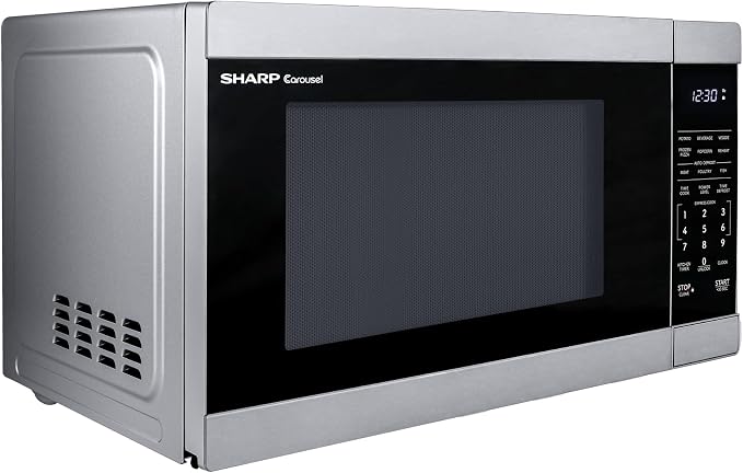 Sharp SMC1162KS 1.1 cu. ft. 1000W Stainless Steel Countertop Microwave Oven