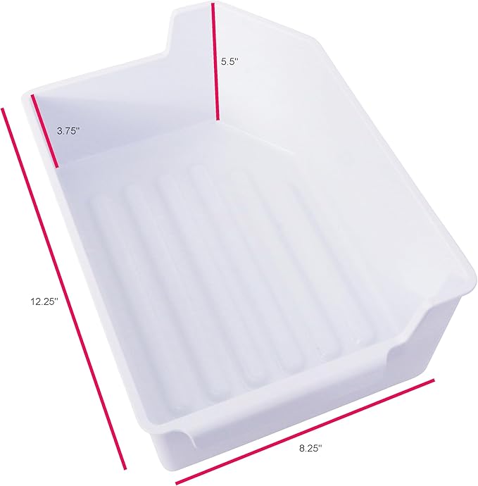 Kitchen Basics 101 240385201 Ice Cube Bucket Container Tray Storage Bin Compatible with Frigidaire Kenmore Electrolux 7240385201 AP2116228 891419, AH430380, EA430380, PS430380 (Refrigerator, Bin ONLY)