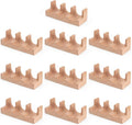 Wooden Taco Holder Stand for Sushi Hand Roll, Temaki & Sushi Roll – 1/2/3/5 Slot Sushi Display Tray, Natural Wood Serving Platter (10 pcs per Pack) (3 Slots (10 pcs))