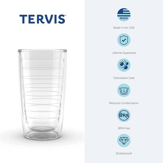 Tervis Wildflower Crystal Collection Made in USA Double Walled Insulated Tumbler Travel Cup Keeps Drinks Cold & Hot, 16oz, Coneflower and Tickseed