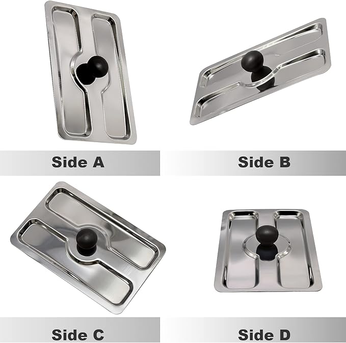 UOIENRT 2 Slice Toaster Dust Cover, Stainless Toaster Appliance Top Cover, Steel Electric Bread Maker Upper Cover for Bread Machine (6 x 4 Inch)
