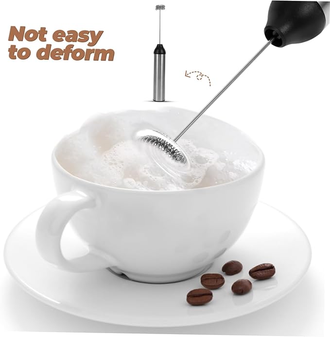 OUNONA 1PC Rechargeable Handheld Milk Frother Electric Foamer for Coffee Latte Cappuccino Portable and Easy to Use for Home and Travel and Material