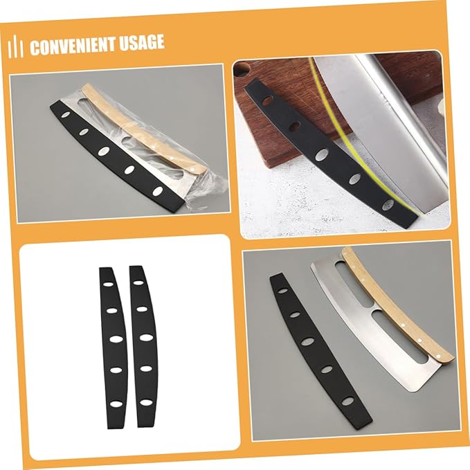 Healifty 10pcs Pizza Cutter Shield Set Stainless Steel Blade Covers for Pizza Cutters Anti-Scratch Protection Guards Kitchen Knife Protector Accessories