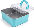 9 Inch Square Cake Pan with Snap-Lock Lid, Nonstick Carbon Steel Brownie Pan with Foldable Handle, PTFE & PFOA Free, for Brownies Bars Casseroles