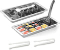 2 Pcak 18-Slot Ice Cube Trays Stainless Steel - Professional Heavy Duty Metal Icecube Mold, Non-Toxic Freezer Tray with Lever Release, Bar & Kitchen Use, Send Goods from Local Warehouse