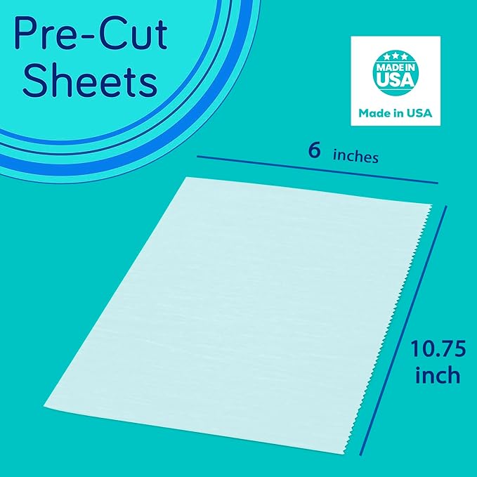 Fit Meal Prep 500 Sheets 6 x 10.75” Dry Wax Paper Sheets for Food, Greaseproof Sandwich Wrapping, Interfolded Deli Wax Paper for Fries, Burgers, Food Basket, Made in USA