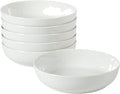 Gibson Home Zen Buffet Pasta Bowls Set of 6, 41oz Porcelain Salad Bowls and Serving Bowls, 8.5 Inch White Bowls, Dishwasher & Microwave Safe