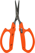 Saboten Stainless Steel Straight Blade Trimming Scissors Orange PT-12 160mm Precision Gardening Bonsai and Floral Shears Made in Japan