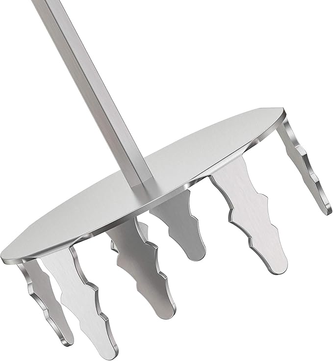 Onlyfire 4 Inch Pork Puller, Upgraded Ultra-Sharp Stainless Steel Meat Fork Meat Shredder Used with Standard Hand Drill for Beef, Chicken, Potato Masher and Tamale Meat