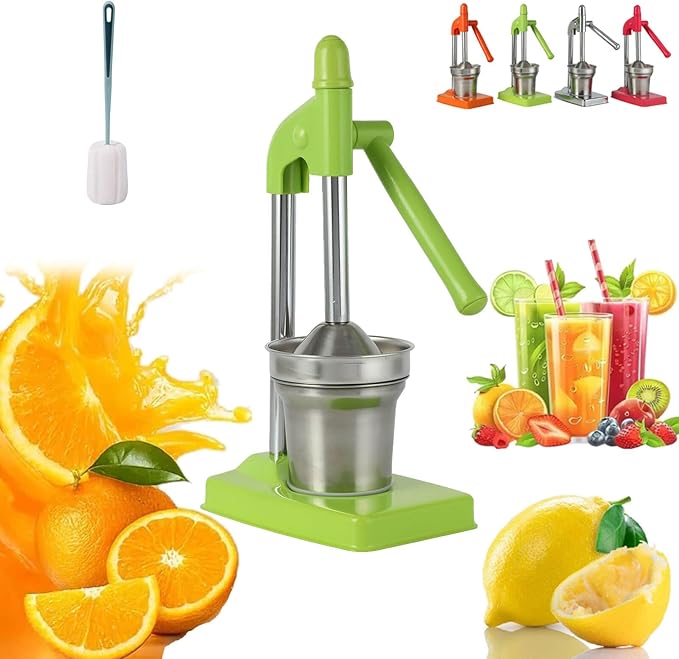 Cast Iron Juice Press, Manual Press Juicer, Manual Juicer Cast Iron for Making Fresh Lemon and Orange Juice, Easy To Clean, Home and Kitchen Essentials