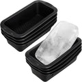 Honeydak 8 Pcs Ice Block Mold 2.4lb Large Ice Cube Molds Reusable Silicone Cold Plunge Bath Accessories for Cold Water Bath or Cooler(Black)