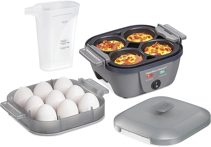 Hamilton Beach Egg Cookers Bundle - Egg Bite Maker, Hard Boiler & Poacher (25510 + 25508)