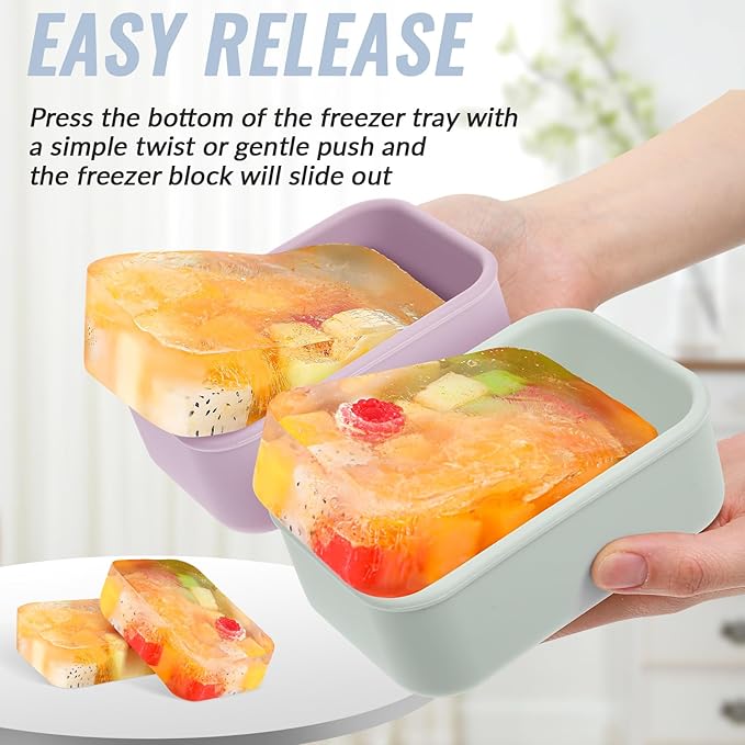 Teenyyou 6 Packs 1 Cup Silicone Soup Freezer Molds with Lid Silicone Soup Freezer Trays Rectangle Reusable Food Preserving Tray Freezing Sauces Stews(Multiple Color)