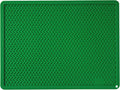 Silicone Drying Mat & Heat Resistant Mat for Kitchen Counter, Non-Slip Dishwasher Safe, Raised Edge for Dishes Bottles Sink (25.5x17.7in, Dark Green)