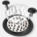 Chicken Shredder Tool Twist, 11" Heavy Duty Large Chicken Shredder with Plate, Meat Grinders Gadgets Machine, BPA Free, Strong Anti-Slip, Dishwasher Safe, Suitable for Pork Beef Chicken, Black