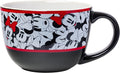 Silver Buffalo Disney Minnie Mouse Ceramic Soup Mug, 24oz | Mickey and Friends pattern artwork, Large capacity ceramic mug, Colorful character design, Ideal for soups and noodles