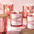 LAMORGIFT 15 Pack Empty Candle Jars With Lids (8oz, Rose Gold) - Making Containers Include 20 Pcs Labels - Mercury Glass Jars