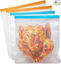 4 Pack Reusable 3 Gallon Freezer Bags Dishwasher Safe, BPA Free Reusable Freezer Bags 3 Gallon 16"x18", Leakproof Large Storage Bags for Food, Clothes, Travel, Moving (Multicolor 4 Pack)