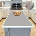 47.3''x23.6''(120cmx60cm) Extra Large Silicone Mat for Kitchen Counter, 1.5MM Thick Non-Slip Heat Resistant Countertop Protector, Waterproof Durable Kitchen Mat for Countertops, Translucent Gray