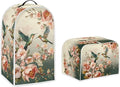 Hummingbirds Kitchen Appliance Dust Cover Set Vintage Flower HUmmingbird Toaster Cover and Blender Dust Cover Bread Maker Protection Case Kitchen Accessories-L