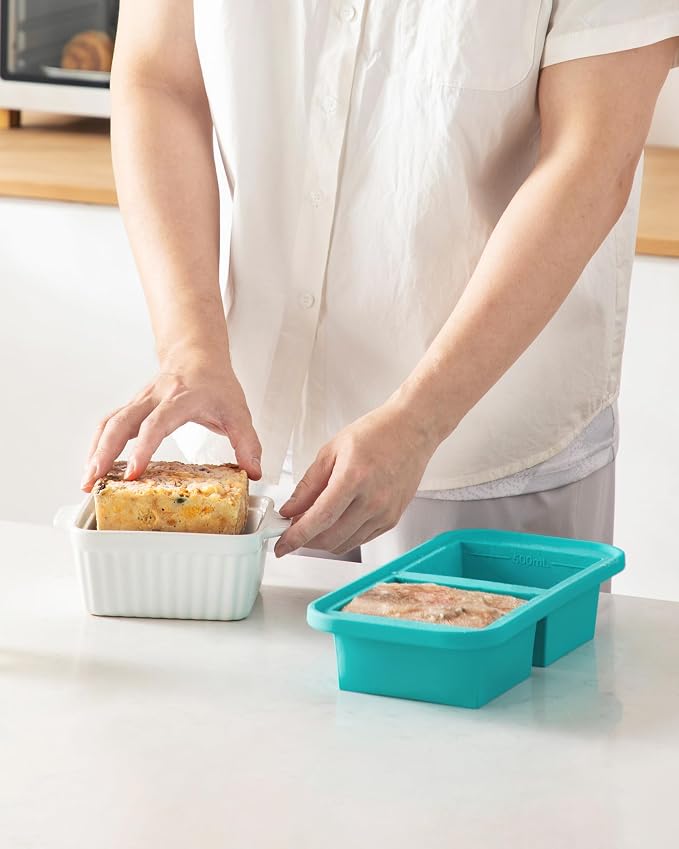 MALACASA Baking Dishes for Oven, Small Ceramic Baking Dishes with Silicone Lids for Individual Portions 5.5" x 5.5" Square Casserole Dishes Set of 2 Oven Microwave, and Air Fryer Safe, White