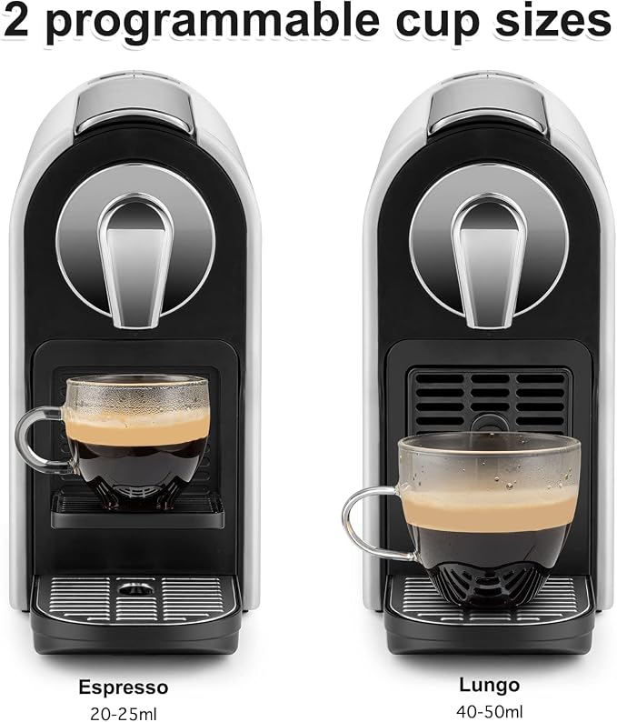 beanglass Espresso Pod Machine for Home, Capsule Coffee Maker for NS Original Pods, 20 Bar High Pressure Pump, 22oz Removable Water Tank, Adjustable Cup Tray, 1350W