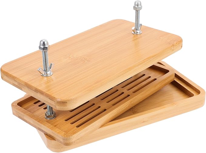 NUOBESTY Tofu Press with 3-layer Drip Tray 26x15cm Natural Tofu Maker Mold for Homemade Soybean Curd Pressing Kitchen Tool for Home Use