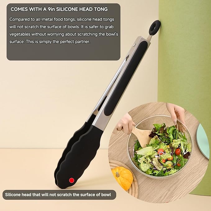 5 IN 1 Salad Spinner + Vegetable Chopper Peeler + Egg Yolk Separator, Large Lettuce Spinner Washer Dyer, with 5 Blades Slicer Cutter Veggie Chopper (304 Stainless Steel Bowl)