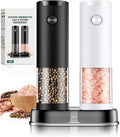 Electric Salt and Pepper Grinder Set Automatic Grinder for Kitchen Battery Pepper Mill Shakers Adjustable Coarseness Upgraded Larger Capacity with Led Gifts for Mom