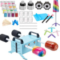 LFSUM 4 Arm Cup Turner for Crafts Tumbler,Multi Tumbler Spinner Machine Kit,Tumbler Turner DIY Glitter Epoxy Resin Tumblers (4X-Cup-Blue)