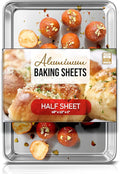 Eatex Aluminum Baking Sheet, Steel Cookie Sheet, 18” x 13” Half Sheet Baking Pan, Warp Resistant Cookie Sheets for Baking Nonstick, Baking Sheets for Oven, Durable BPA-Free Half Sheet Pans for Baking