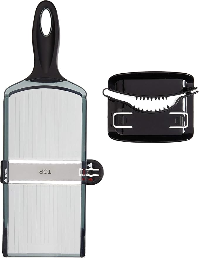 Mercer Culinary Dual Thickness Hand Slicer, Black