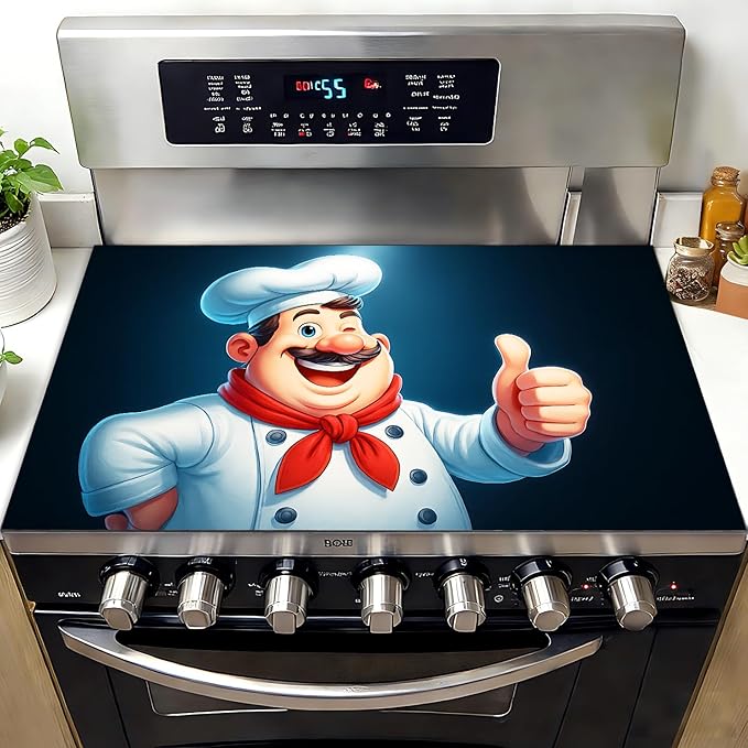 Stove Top Covers for Electric Stove, Heat-Resistant Glass Stove Top Cover Protector, Induction Cooktop Protector Mat for Kitchen 28.3 x 20.5 inches (28×20 Inches) (black)
