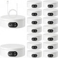 Hoteam Turner Cup Rotating Display Stand for Epoxy Glitter Tumbler Display Turner 360 Degree Tumbler Spinner Automatic Spinning Rotating Platform Mute Photography Turntable (White,16 Pcs)