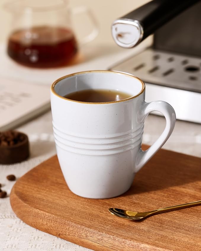 famiware Jupiter Coffee Mugs Set of 4, 13oz Coffee Mug, Microwave and Dishwasher Safe, Coffee Cups with Handle for Coffee, Tea, Cocoa, Milk, Multi-color