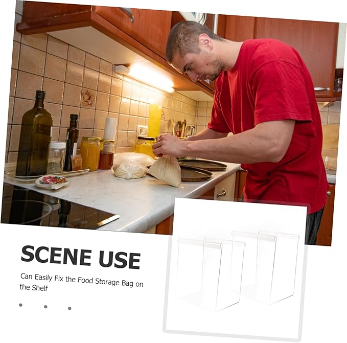 2pcs Food Storage Bag Holder Stand Versatile Freezer Bag Organizer for Kitchen Camping Meal Prep Sturdy Design for Convenient Food Preparation and Storage