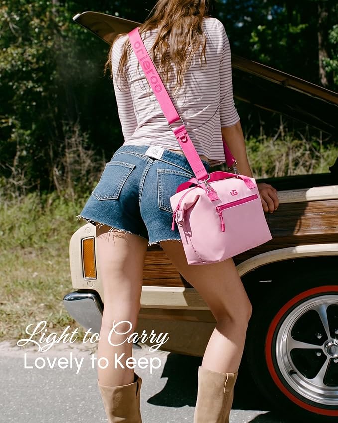 GLORIEROO Pastel Lunch Box Women | Insulated Soft Waterproof Leakproof Lunch Bag Cooler | Adjustable Strap | BPA-Free